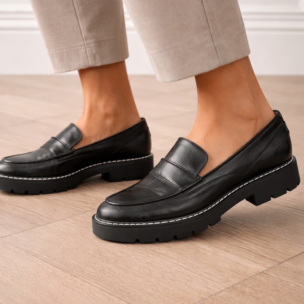 Elevated Classic Black Loafers for Women